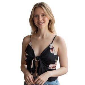 Women’s Floral Tie Fashion Top Size Medium